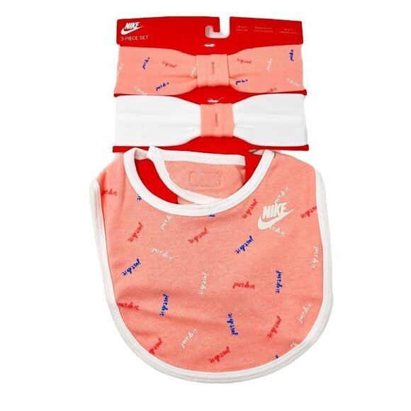 Nike Other - Nike Baby Girls Bib and Headband Set Size 0-6 Months